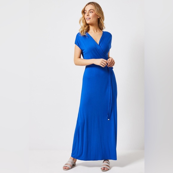 dorothy perkins blue maxi dress | Dresses | Dorothy Perkins Womens Tall Wrap Puff sleeve